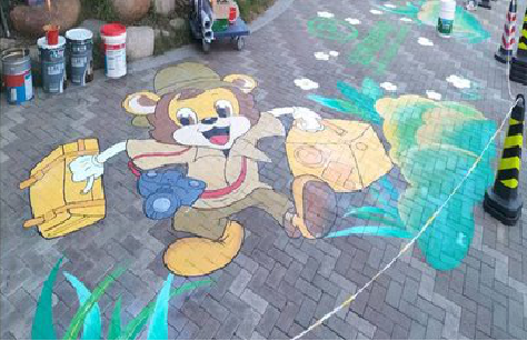  靖江夏季画地面彩绘会遇到的问题