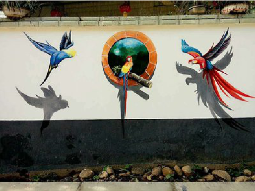  靖江视觉错位-3D墙绘设计