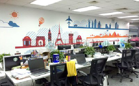  靖江教你设计办公室墙绘的方法。