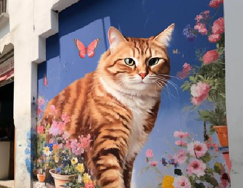  靖江自己绘制有个性的手绘墙